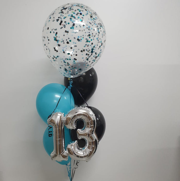 Big Confetti Numbered Balloon Bouquet