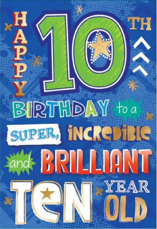 Happy 10th Birthday Card