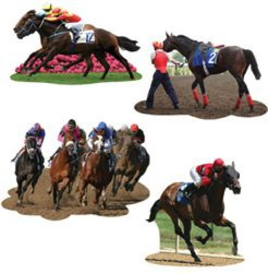 Horse Racing Assorted Cutouts