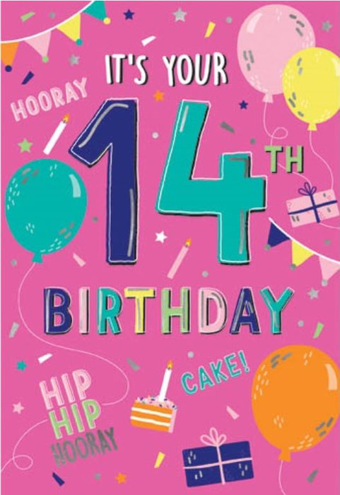 It's Your 14th Birthday -  Birthday Card