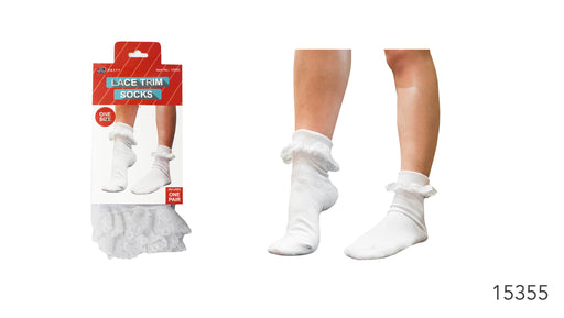 Lace Trim White Socks