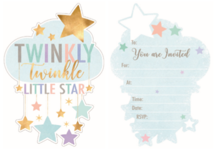 Twinkly Twinkle 8 Pack Invitations