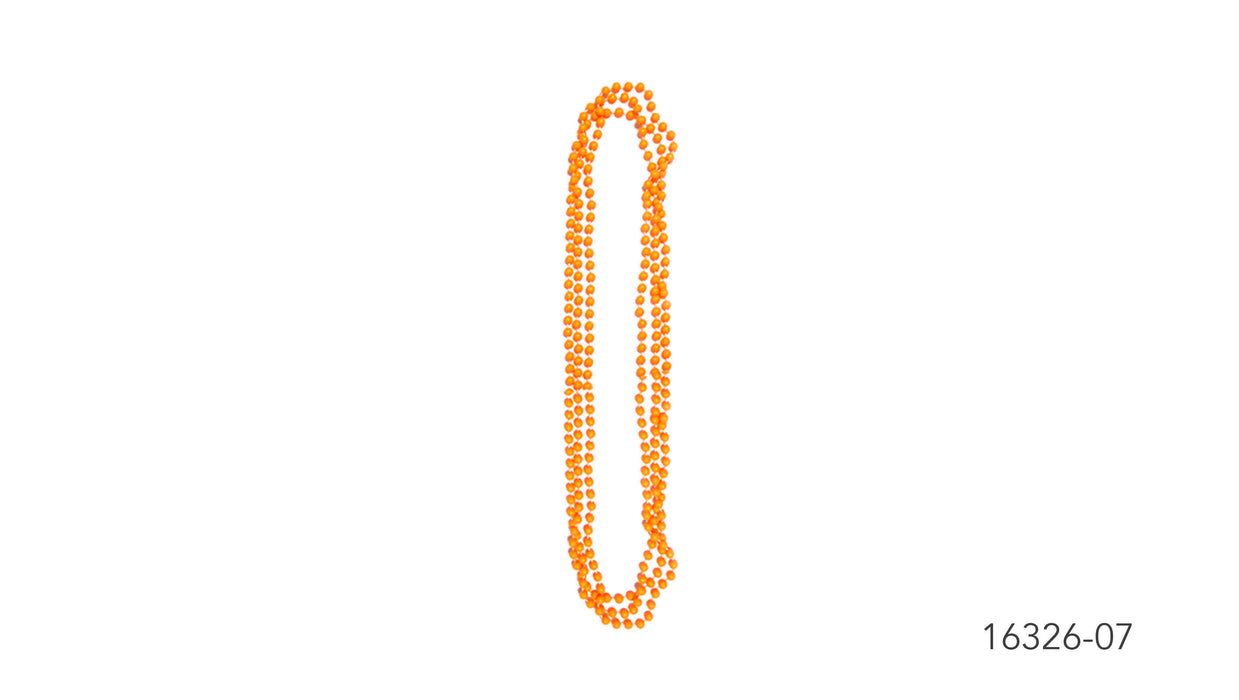 Neon Orange Bead Necklaces Pack Of 3
