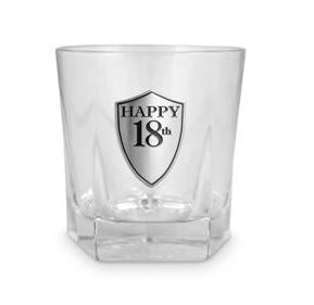 Assorted Aged Silver/Black Whisky Glass 210ml