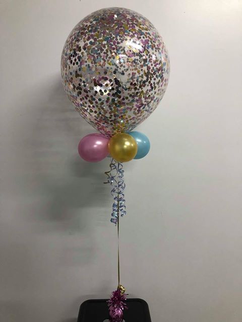 Confetti Balloon 18" /40cm Customized with Collar