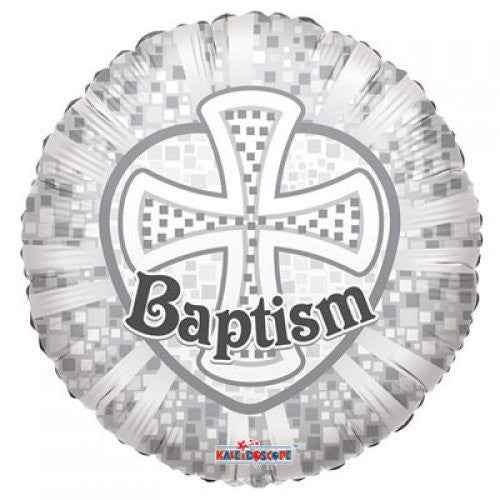 18" Foil Silver Baptism Balloon