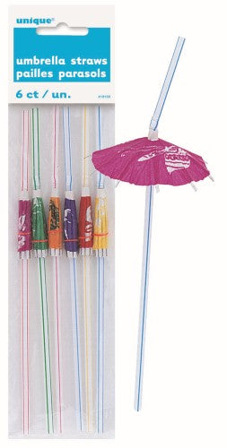 Luau 6 Umbrella Straws