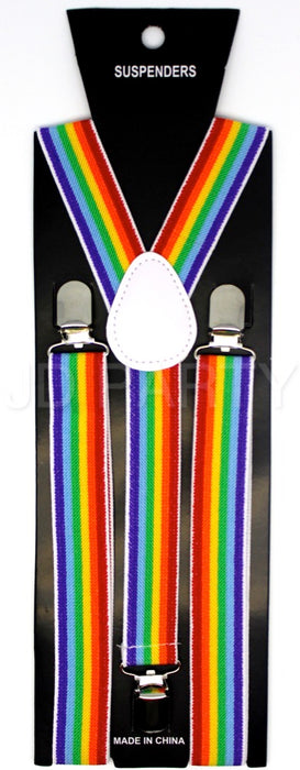 Suspender Rainbow Vertical Stripe