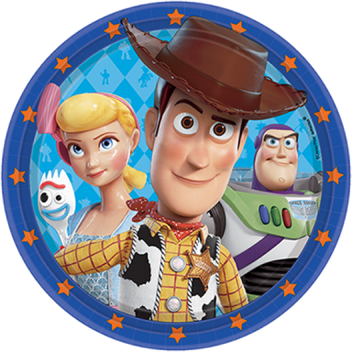 Toy Story 4 23cm Round Paper Plates 8 Pack