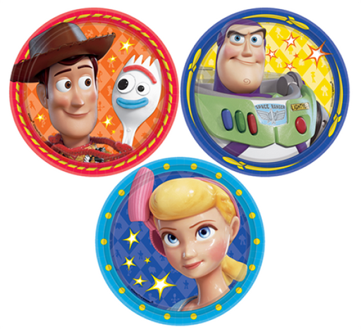 Toy Story 4 17cm Round Paper Plates 8 Pack
