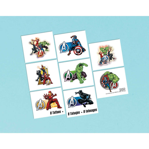 Marvel Avengers Tattoos 8 Pack