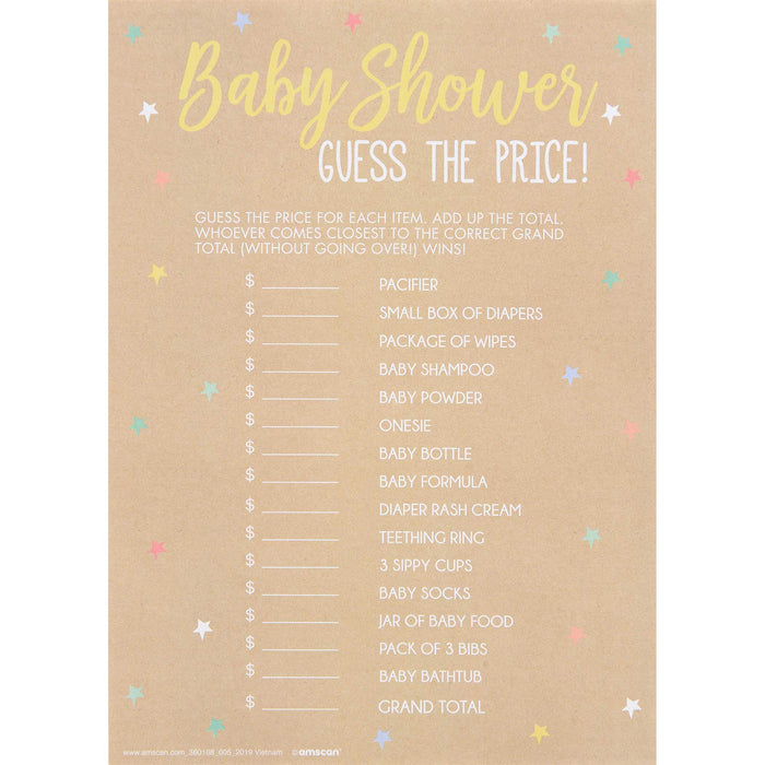 Baby Shower Guess The Price