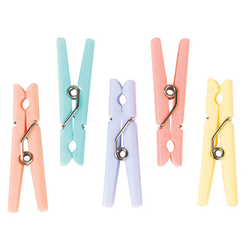 Baby Shower Clothespins - Multicoloured