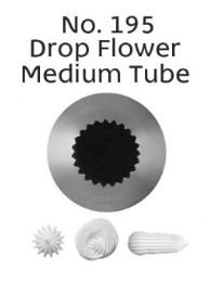 No. 195 Drop Flower Medium Stainless Steel Piping Tip