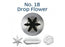 Loyal No.1B Drop Flower Stainless Steel Piping Tip