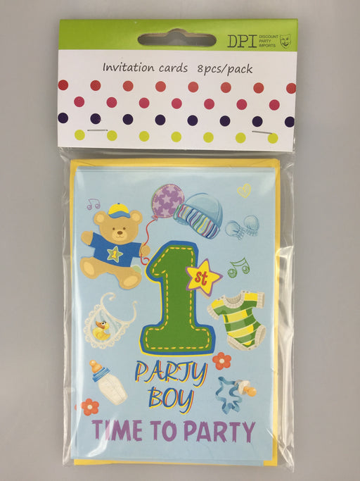 1st Birthday Boy Invitation Cards