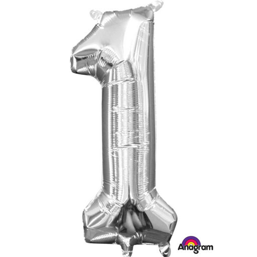 16" Silver Foil Balloon Number 1