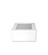 Cake Box 12" White With Window 12x12x6