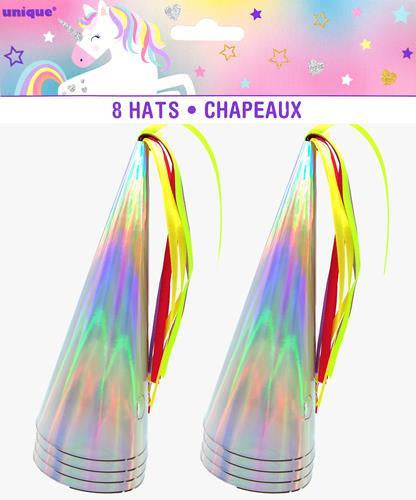 Unicorn Horn Party Hats 8 Pack