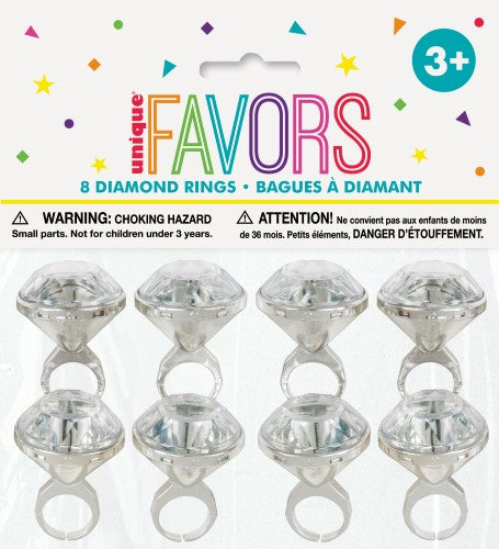 Diamond Rings Pk of 8