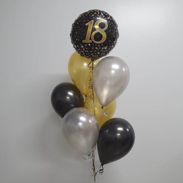 Dazzling Foil 7 Balloon Bouquet