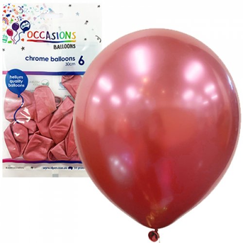 Chrome Balloons 10 pack 30cm