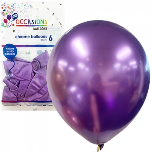 Chrome Balloons 10 pack 30cm