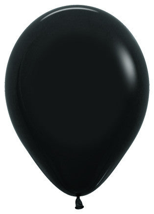 Sempertex 100 Pack Standard/Fashion Black 30cm Balloon