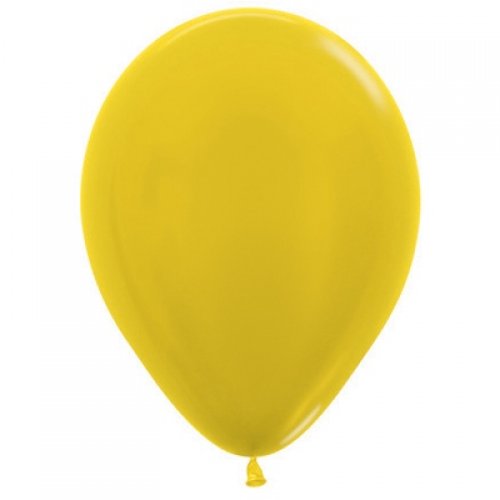 Metallic Yellow 12"-30cm Round Balloons 100pk