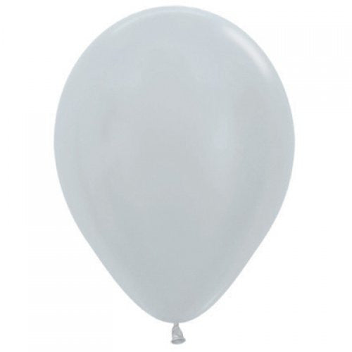 Decrotex Satin Silver Balloons 100pk 30cm