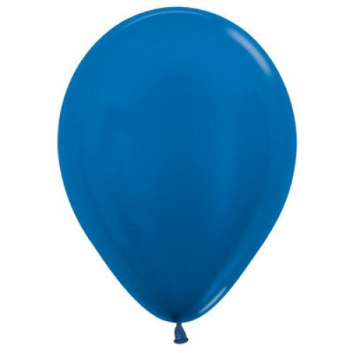Decrotex 100 Pack Metallic Royal Blue 30cm Balloon