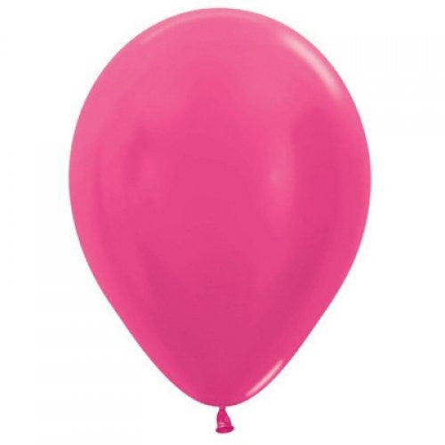 Decrotex 100 Pack Metallic Fuchsia 30cm Balloon