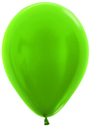 Decrotex 100 Pack Metallic Lime Green 30cm Balloon
