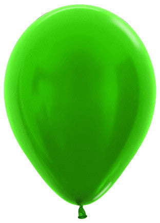 Decrotex 100 Pack Metallic  Green 30cm Balloon
