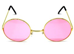 Party Glasses Hippy Round, Mixed Colors Large