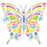 Foil 33'' Pastel Butterfly