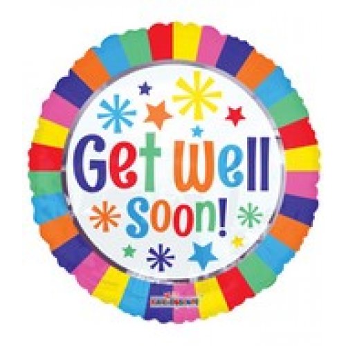 Colourful Get Well 18'' Foil Balloon