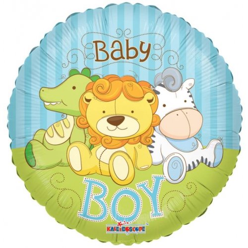 Baby Boy Jungle Animals 18" Foil Balloon