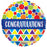 Congratulations Dots & Triangles Foil Balloon 46cm