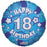Foil Balloon 18" Happy 18th Blue