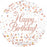 Aged Sparkling Fizz Birthday White and Rose Gold 45cm Foil Balloon