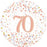 Aged Sparkling Fizz Birthday White and Rose Gold 45cm Foil Balloon