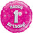 46cm Pink Foil Holographic Happy Birthday