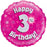 46cm Pink Foil Holographic Happy Birthday