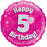 46cm Pink Foil Holographic Happy Birthday