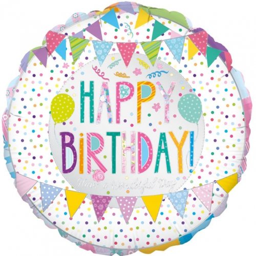 Happy Birthday Patchwork Bunting 18"/45.7cm