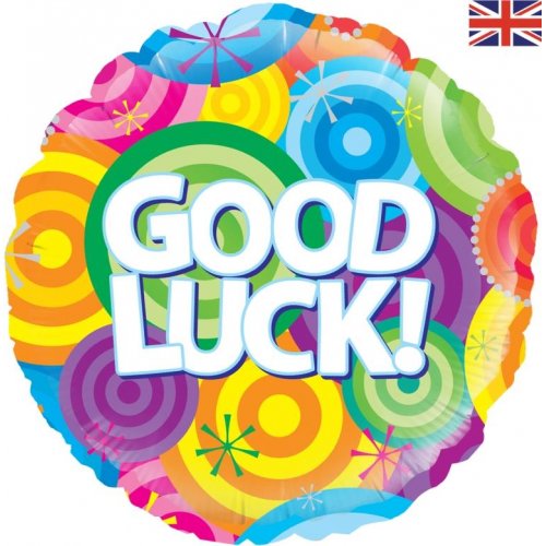 Foil Balloon Good Luck Circles 45.7 cm