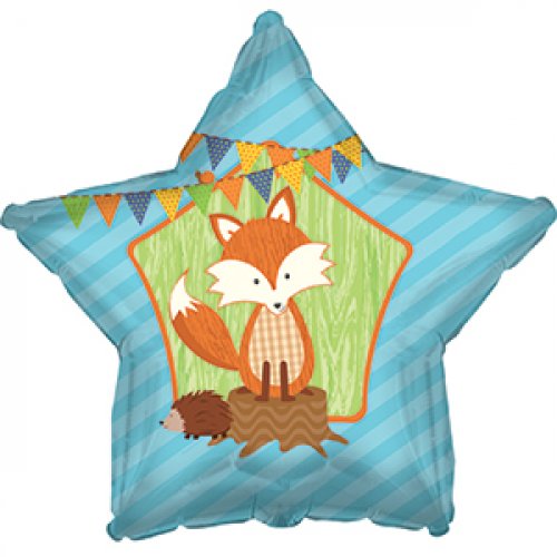 Forest Fox 18" Star Foil Balloon