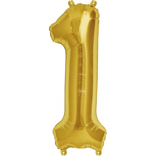 16" Gold Foil Balloon Number 1