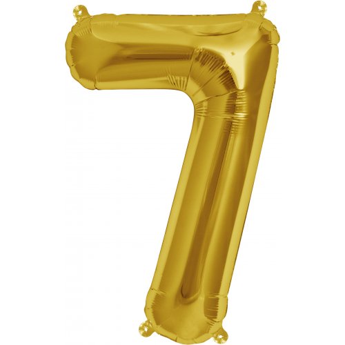 16" Gold Foil Balloon Number 7